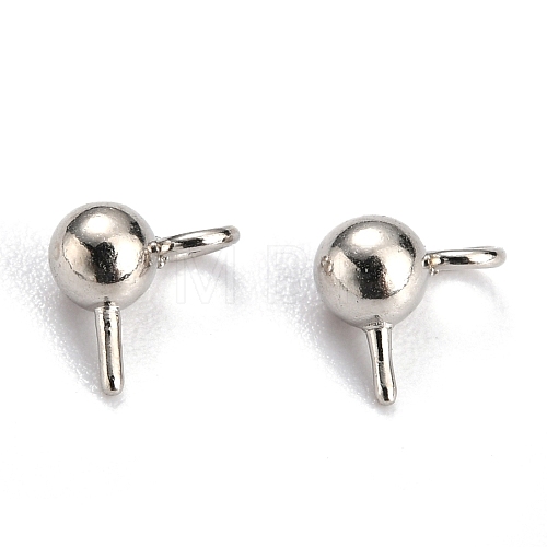 Non-Tarnish 304 Stainless Steel Ball Post Stud Earring Findings STAS-Z035-02P-B-1