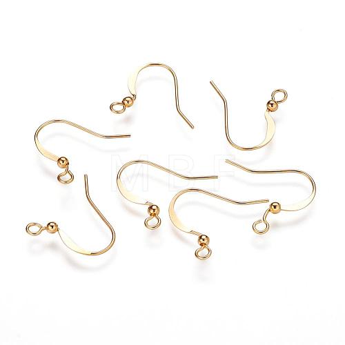 Brass French Earring Hooks KK-Q365-G-NF-1