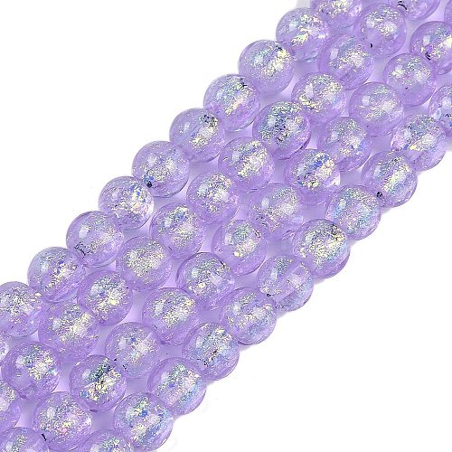 Handmade Foil Lampwork Beads Strands FOIL-K003-06B-01-1