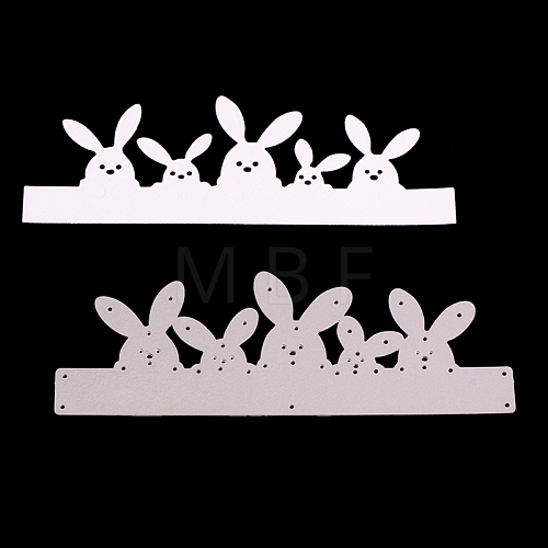 Bunny Frame Carbon Steel Cutting Dies Stencils DIY-F028-12-1
