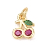 Brass Micro Pave Cubic Zirconia Charms KK-H273-49G-02-1