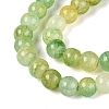 Ombre Effect Dyed Crackle Glass Beads Strands GLAA-Q106-01A-B03-4