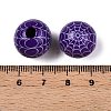 Halloween Printed Spider Webs Colored Wood European Beads WOOD-K007-04B-3
