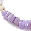 6Pcs 6 Colors Natural Freshwater Shell Chip & ABS Plastic Imitation Pearl Beaded Stretch Bracelets BJEW-JB12727-4