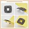 WADORN 4Pcs 2 Styles Square/Rectangle Alloy Rhinestone Detachable Shoe Buckle Clips AJEW-WR0002-31B-4