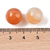 Natural Red Agate No Hole Sphere Beads G-K353-04B-31-3