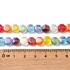 Electroplated Glass Beads Strands EGLA-A048-01A-07-3