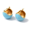 Golden Ion Plating(IP) 304 Stainless Steel Hoop Earrings for Women EJEW-L287-050G-2