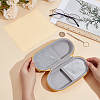1Pc Oval PU Leather & Velvet Glasses Case AJEW-CN0007-23-3