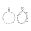2Pcs 925 Sterling Silver Pendant Cabochon Settings STER-PH0003-98-6