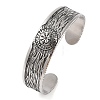 Viking Compass 304 Stainless Steel Open Cuff Bangles for Men BJEW-U001-01AS-1