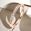 Stainless Steel and Crystal Rhinestone Finger Rings for Women FS-WG71548-09-1