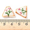 Flower Theme Handmade Porcelain Beads LAMP-D303-06B-02-3