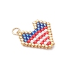 Glass Seed Beaded Pendants PALLOY-MZ01242-3