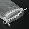 30Pcs 4 Styles Rectangle Organza Bags Jewellery Storage Pouches Wedding Favour Party Mesh Drawstring Gift OP-FS0001-01C-4