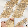 5Yards Flower Pattern Ethnic Style Embroidery Floral Polyester Ribbons OCOR-GA0003-07B-3