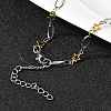 304 Stainless Steel Star Link Chain Necklaces for Women NJEW-A046-02A-GP-3