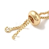 Rack Plating Adjustable Brass Box Chain Slider Bracelet Making KK-M285-03KCG-2