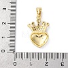Brass Cubic Zirconia Pendants ZIRC-H122-01G-05-3