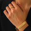 Men's 304 Stainless Steel Cuff Bangles & Cuff Rings WG50BB1-01-2