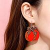 Printed Iron Acrylic Dangle Earrings WGE4757-02-2