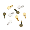 Tibetan Style Alloy Glue On Flat Pad Pendant Bails TIBE-TA0001-10-2
