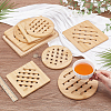 8Pcs 4 Styles Bamboo Cup Mats DJEW-GO0001-18-3