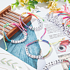 12Pcs 12 Color Word Best Friend Acrylic Braided Bead Bracelets Set BJEW-AN0001-47-7