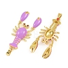 Brass Enamel Pendants KK-I477-05G-02-3
