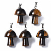 Natural Tiger Eye Pendants G-N0325-10A-1