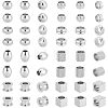 Unicraftale 48Pcs 8 Style 304 & 201 & 303 Stainless Steel European Beads STAS-UN0040-02-1