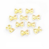 Electroplated Bowknot Resin Cabochons MRMJ-R128-16G-1