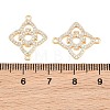 Brass Micro Pave Clear Cubic Zirconia Connector Charms CU-CBA7BFE-03I-G-3