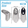 2Pcs Iron Tassel Chain Shoulder Epaulettes DIY-HY0003-62P-2