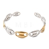 Two Tone 304 Stainless Steel Mariner Chain Cuff Bangles for Women SA-CBA82C8-07GP-4
