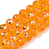 Transparent Electroplate Glass Beads Strands EGLA-N012-001-B04-1