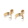 201 Stainless Steel Pendant Pinch Bails STAS-P223-16G-1
