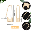 8Pcs Brass Safety Pin Shape Dangle Hoop Earrings for Men Women KK-AR0002-90-2