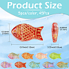 45Pcs 9 Colors Electroplate Transparent Glass Beads EGLA-YW0005-62-3