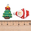 Christmas Opaque Resin Pendants RESI-I350-01-4