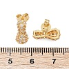 Brass Micro Pave Cubic Zirconia Stud Earrings EJEW-Z091-04G-I-3