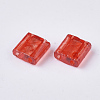 2-Hole Baking Painted Transparent Glass Seed Beads SEED-S023-32C-09-2