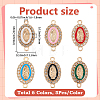 30Pcs 6 Colors Religion Alloy Enamel Virgin Mary Connector Charms FIND-SC0024-26-2