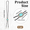 1Pc Alloy & Synthetic Turquoise Oval Pendant Black PU Leather Cord Boho Tie Lariat Necklaces NJEW-GF0001-23-2