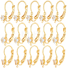 30Pcs 3 Styles Brass Micro Pave Clear Cubic Zirconia Leverback Earring Findings KK-BBC0027-45-1