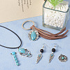  16Pcs 8 Styles Synthetic Turquoise Alloy Pendants FIND-TA0002-57-15