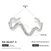 Hammered 304 Stainless Steel Cuff Bangles for Women WG3B407-10-1