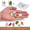 54Pcs 9 Style Resin Cabochons Accessories RESI-BY0001-01-3