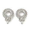 Brass Micro Pave Cubic Zirconia Peg Bails KK-D229-15P-1