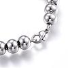 Tarnish Resistant 201 Stainless Steel Ball Chain Bracelets BJEW-E295-03-3